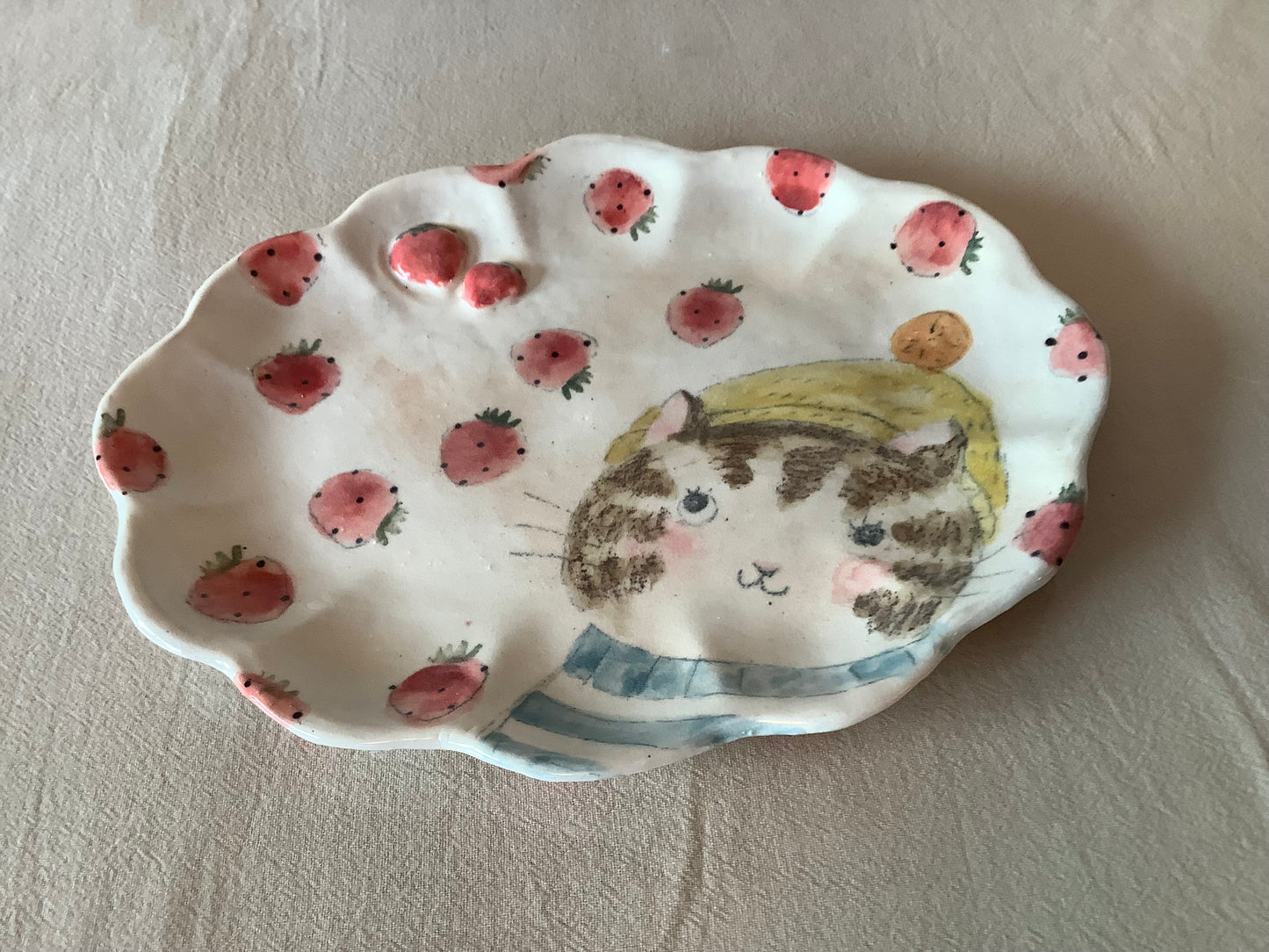Asako Yamaguchi's plate 22.7*18*1.8cm